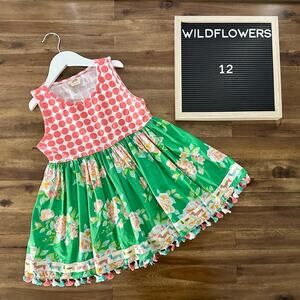 Wildflowers Best Day Ever Best In Show Ballet Top 12 Pink Green Floral Dot 12